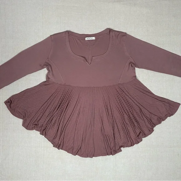 We The Free People XL Oversized Tunic Shirt Top Boho Flowy Pink Lagenlook Artsy - Picture 4 of 9